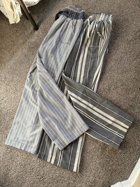 Pair of CI Sono Striped women pull up style Pants with adjustable waistband